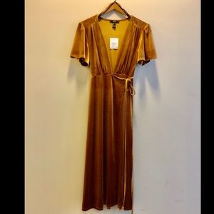 Forever 21 Golden Velvet Dress